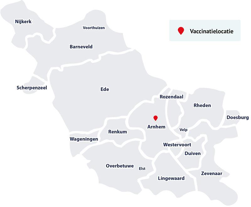 Regiokaart priklocaties Gelderland-Midden 