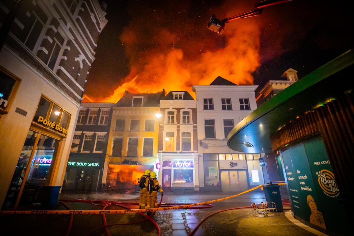 Grote brand binnenstad van Arnhem